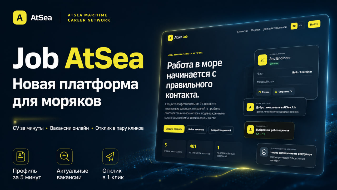 Job AtSea — новый сервис экосистемы AtSea для поиска работы в море