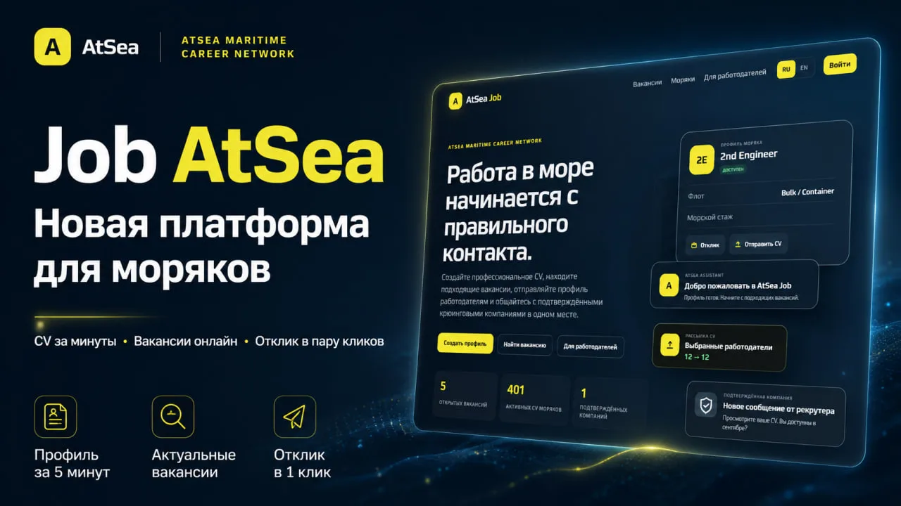 Job AtSea — новый сервис экосистемы AtSea для поиска работы в море