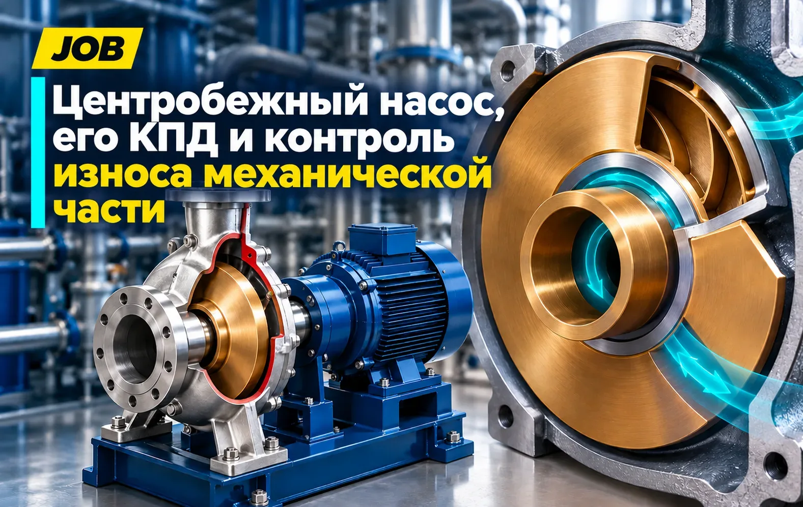 Центробежный насос, его КПД и контроль износа механической части.
